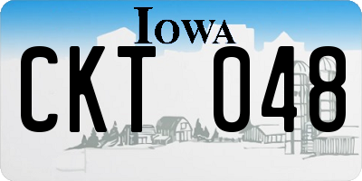 IA license plate CKT048