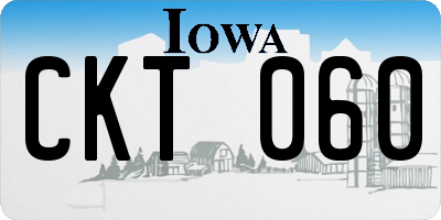 IA license plate CKT060