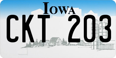 IA license plate CKT203