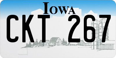 IA license plate CKT267