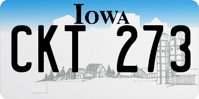 IA license plate CKT273