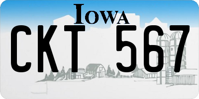 IA license plate CKT567