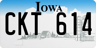 IA license plate CKT614