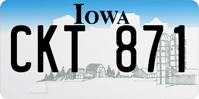 IA license plate CKT871