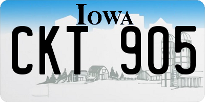 IA license plate CKT905