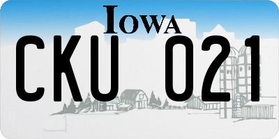IA license plate CKU021