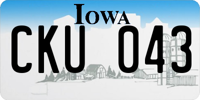 IA license plate CKU043