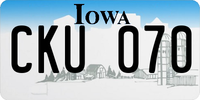 IA license plate CKU070