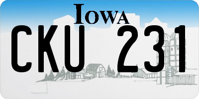 IA license plate CKU231