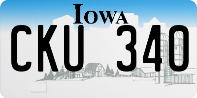 IA license plate CKU340