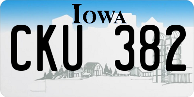 IA license plate CKU382
