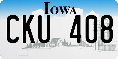 IA license plate CKU408