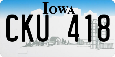 IA license plate CKU418