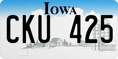 IA license plate CKU425