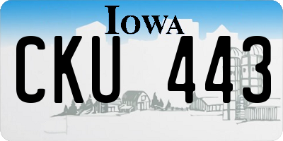 IA license plate CKU443