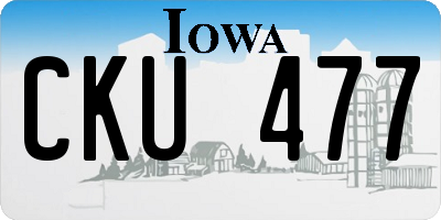 IA license plate CKU477