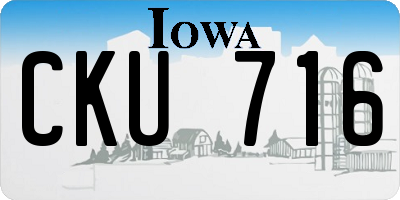 IA license plate CKU716