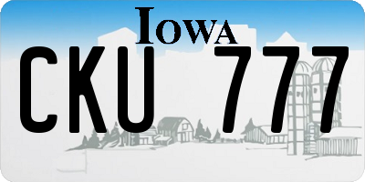 IA license plate CKU777