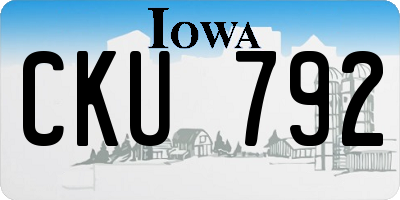 IA license plate CKU792