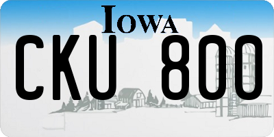 IA license plate CKU800