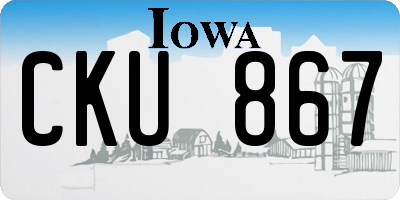IA license plate CKU867