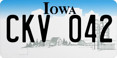 IA license plate CKV042