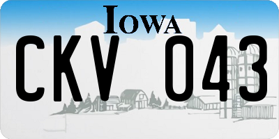 IA license plate CKV043