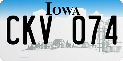 IA license plate CKV074