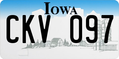 IA license plate CKV097