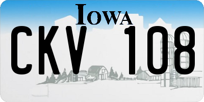 IA license plate CKV108