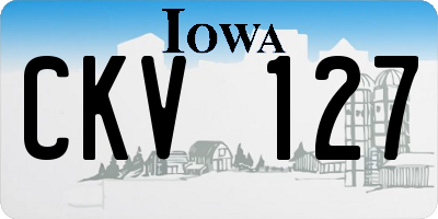IA license plate CKV127