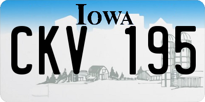 IA license plate CKV195