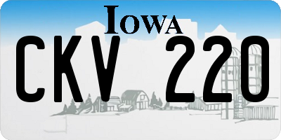 IA license plate CKV220
