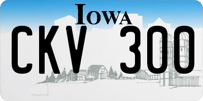 IA license plate CKV300
