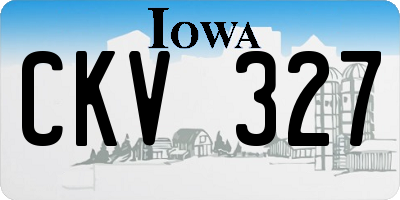 IA license plate CKV327