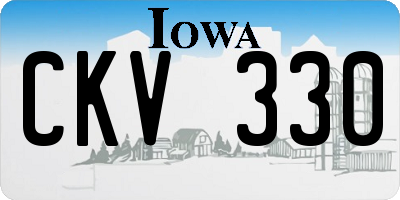 IA license plate CKV330