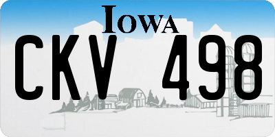 IA license plate CKV498