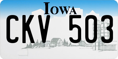 IA license plate CKV503