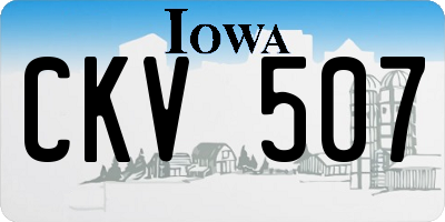 IA license plate CKV507