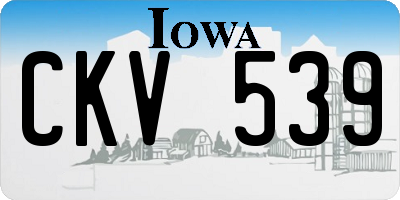 IA license plate CKV539