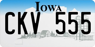 IA license plate CKV555