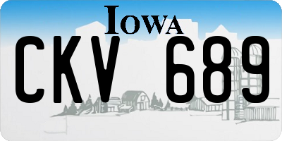 IA license plate CKV689