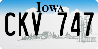 IA license plate CKV747