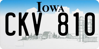 IA license plate CKV810