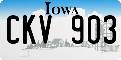 IA license plate CKV903
