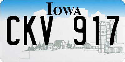 IA license plate CKV917