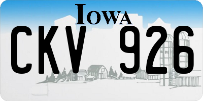 IA license plate CKV926