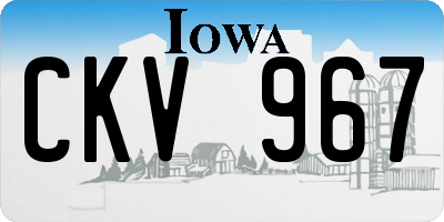 IA license plate CKV967