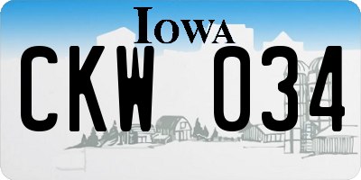 IA license plate CKW034