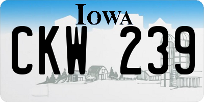 IA license plate CKW239